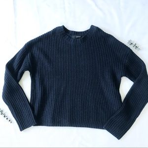 Forever 21 Navy Blue Chunky Knit Sweater